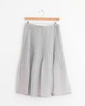 Pleated Midi Skirt in Grey