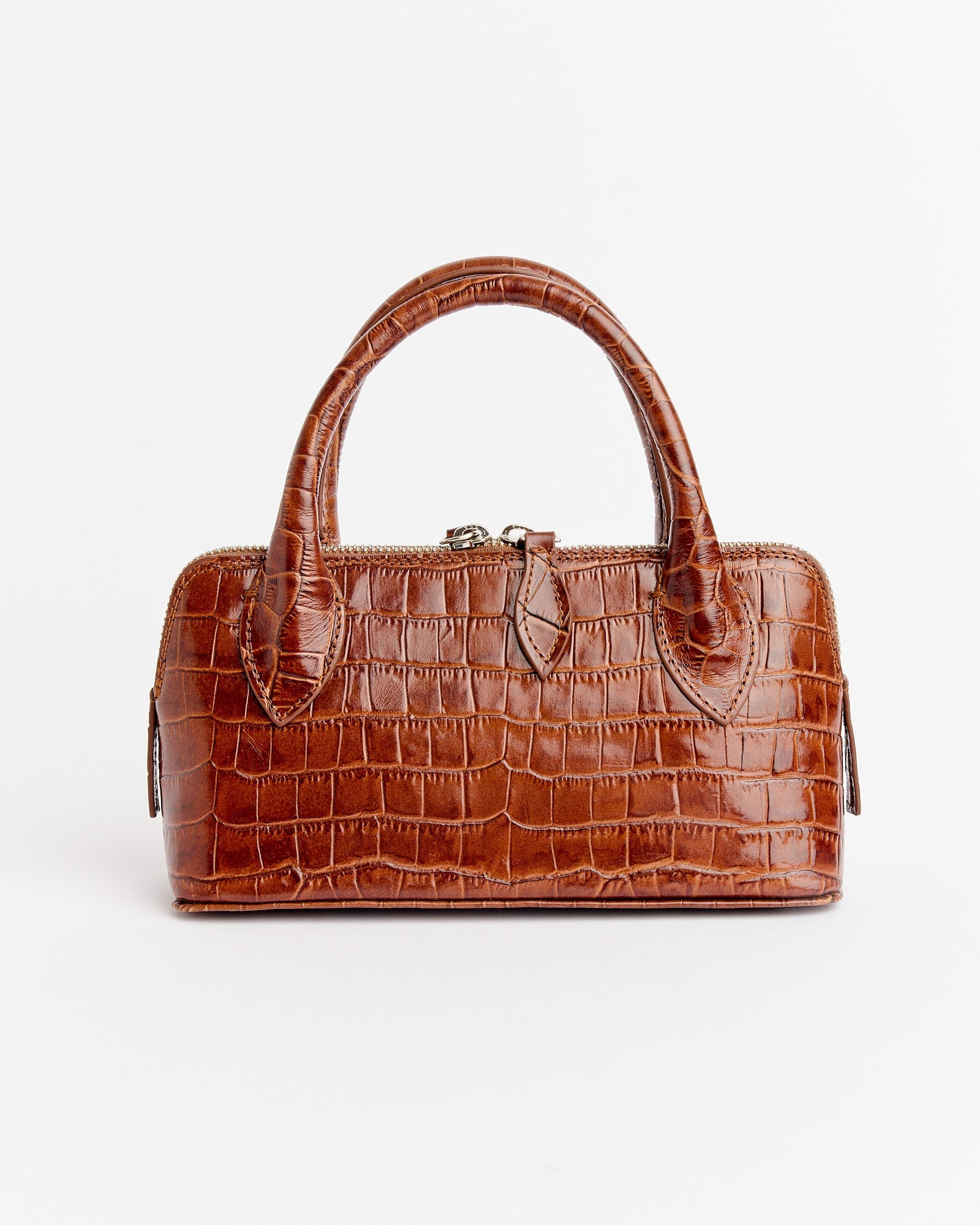 Mini Crocodile Bag in Caramel