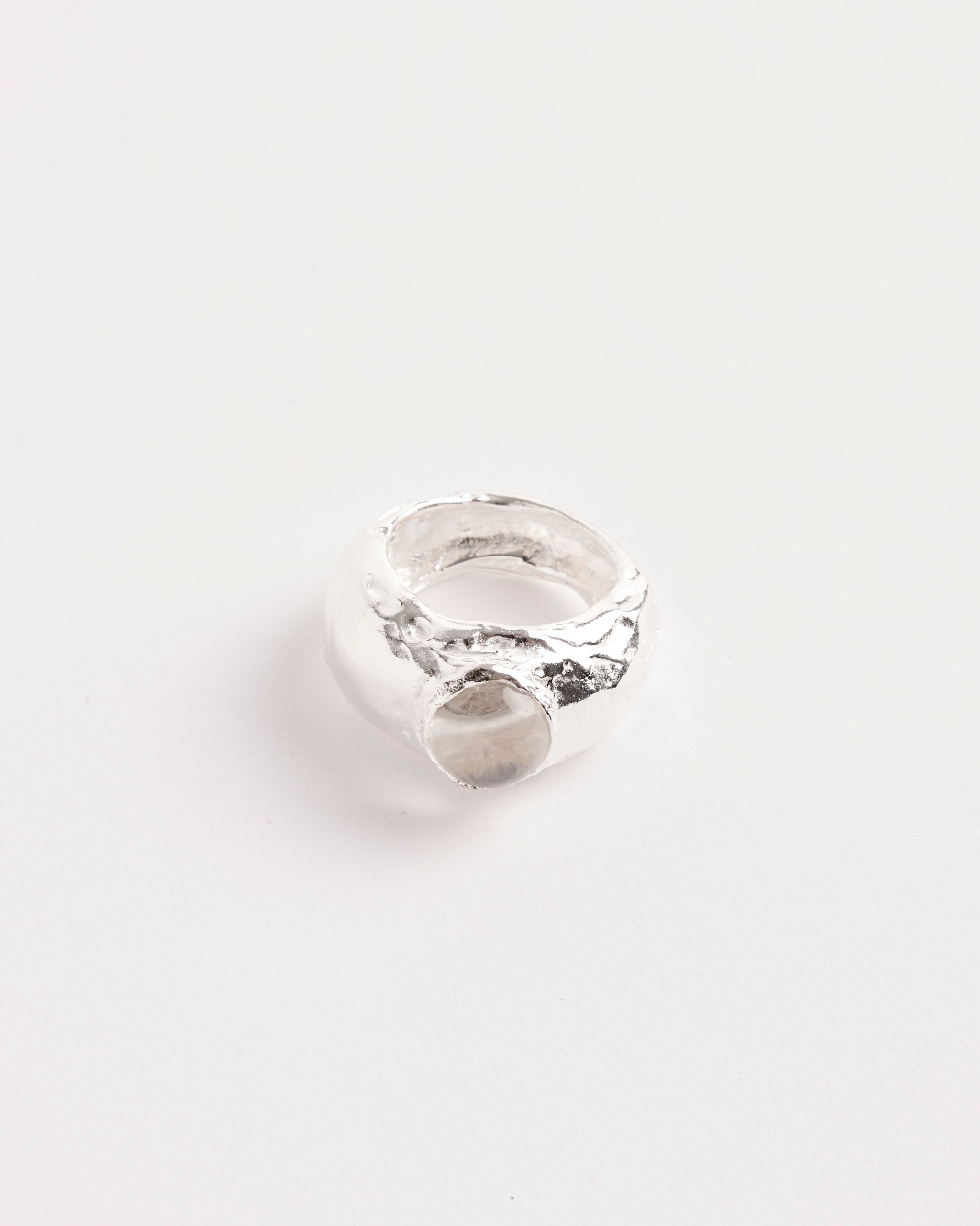 Fruto Agua Ring in SS/White Crystal