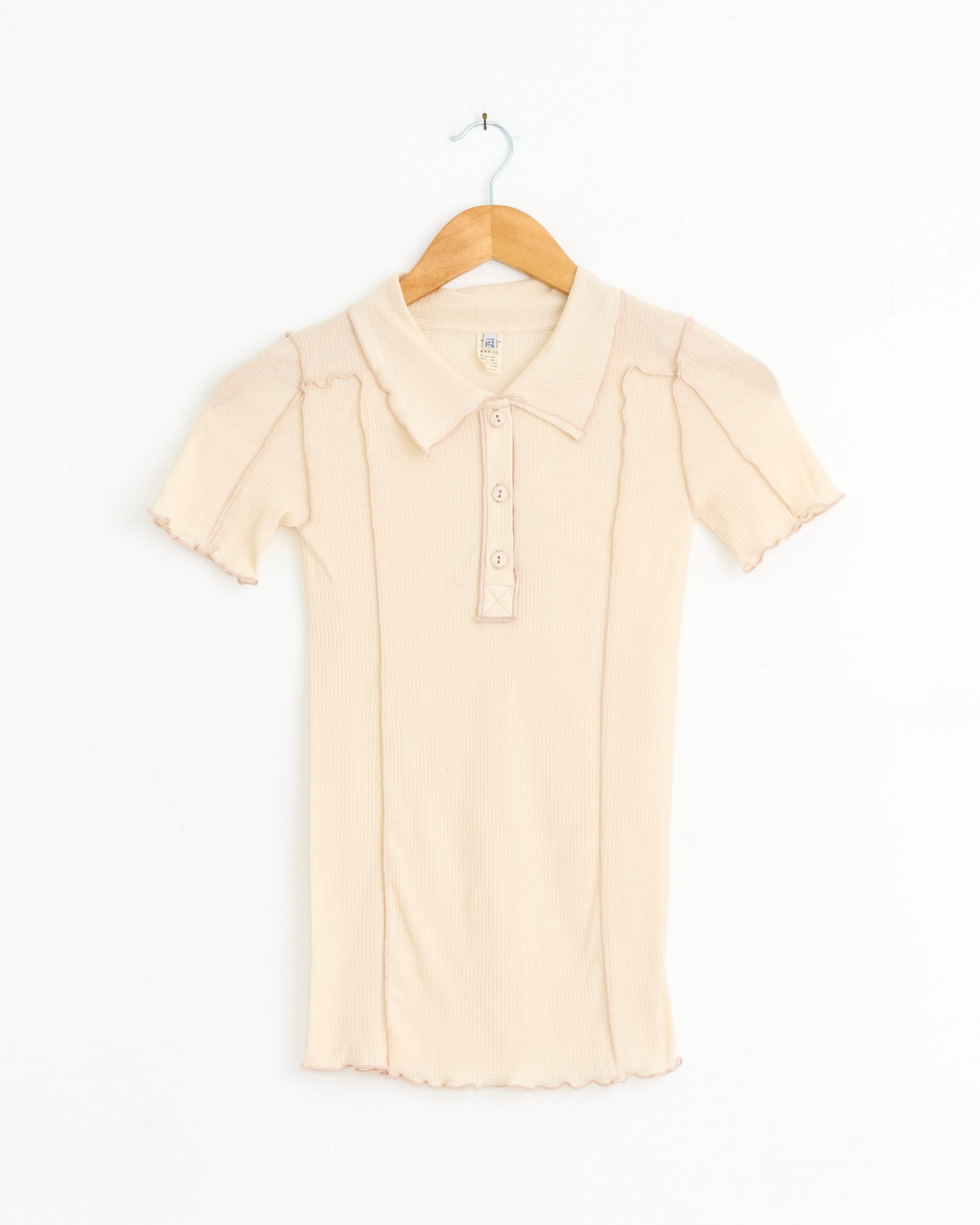 Omato Polo Tee Shirt in Off White