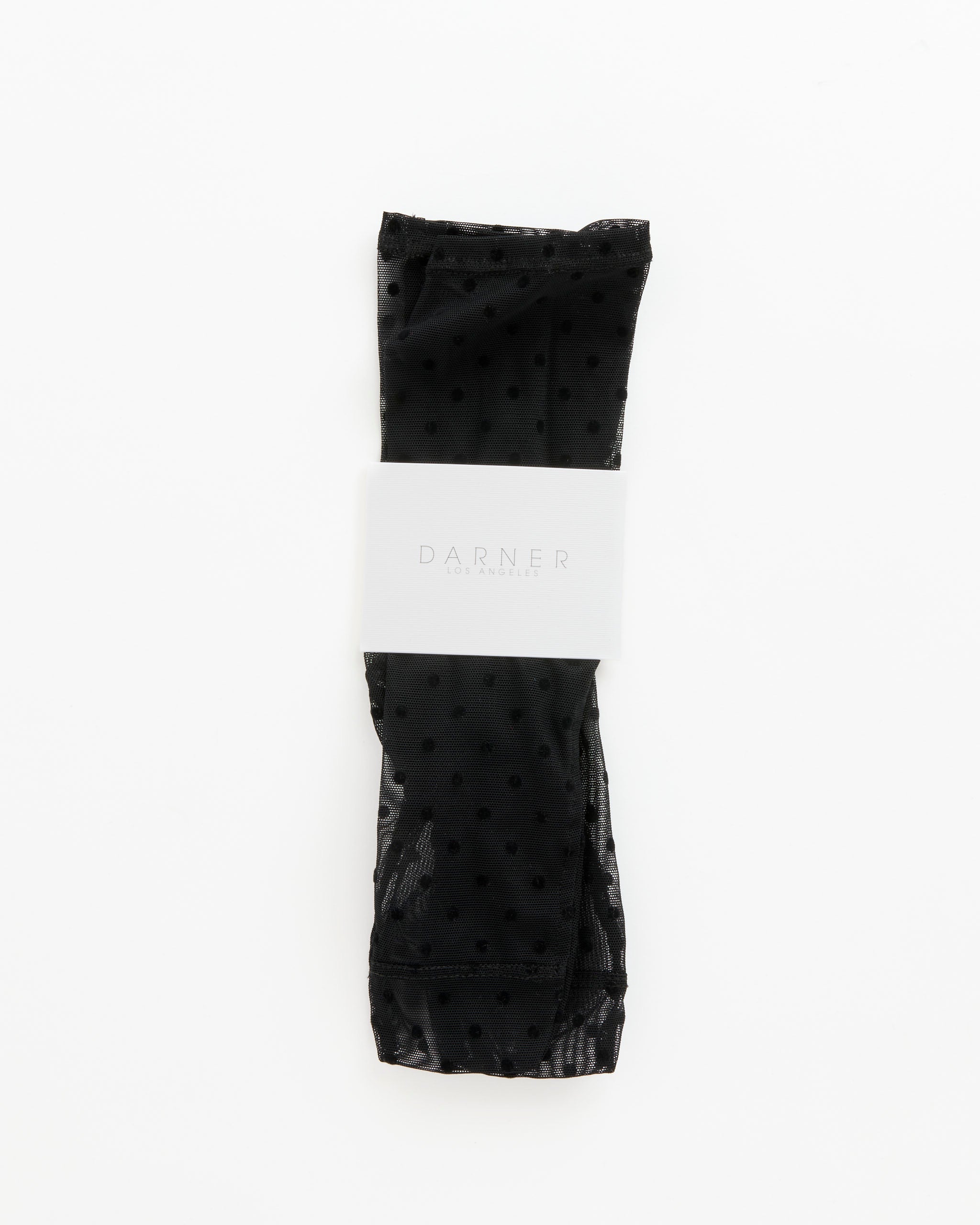 Velvet Dots Mesh Socks in Black