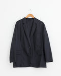 Crispy Nylon Liam Blazer in Navy