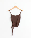 Square Knit Top in Brown