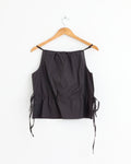 Waist Tie Top in Black
