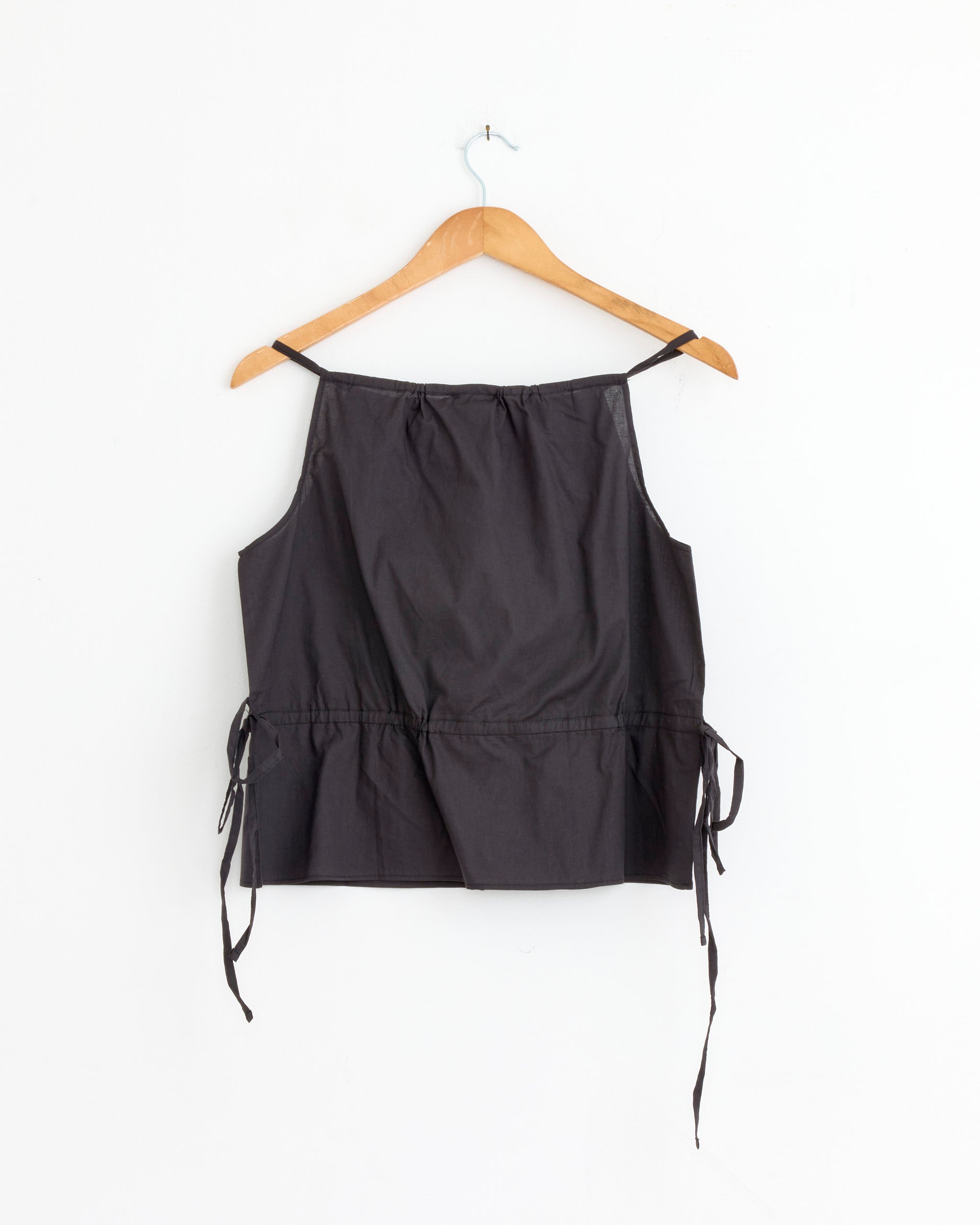 Waist Tie Top in Black