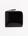 Mirror Inside Zip Around Wallet in Silver