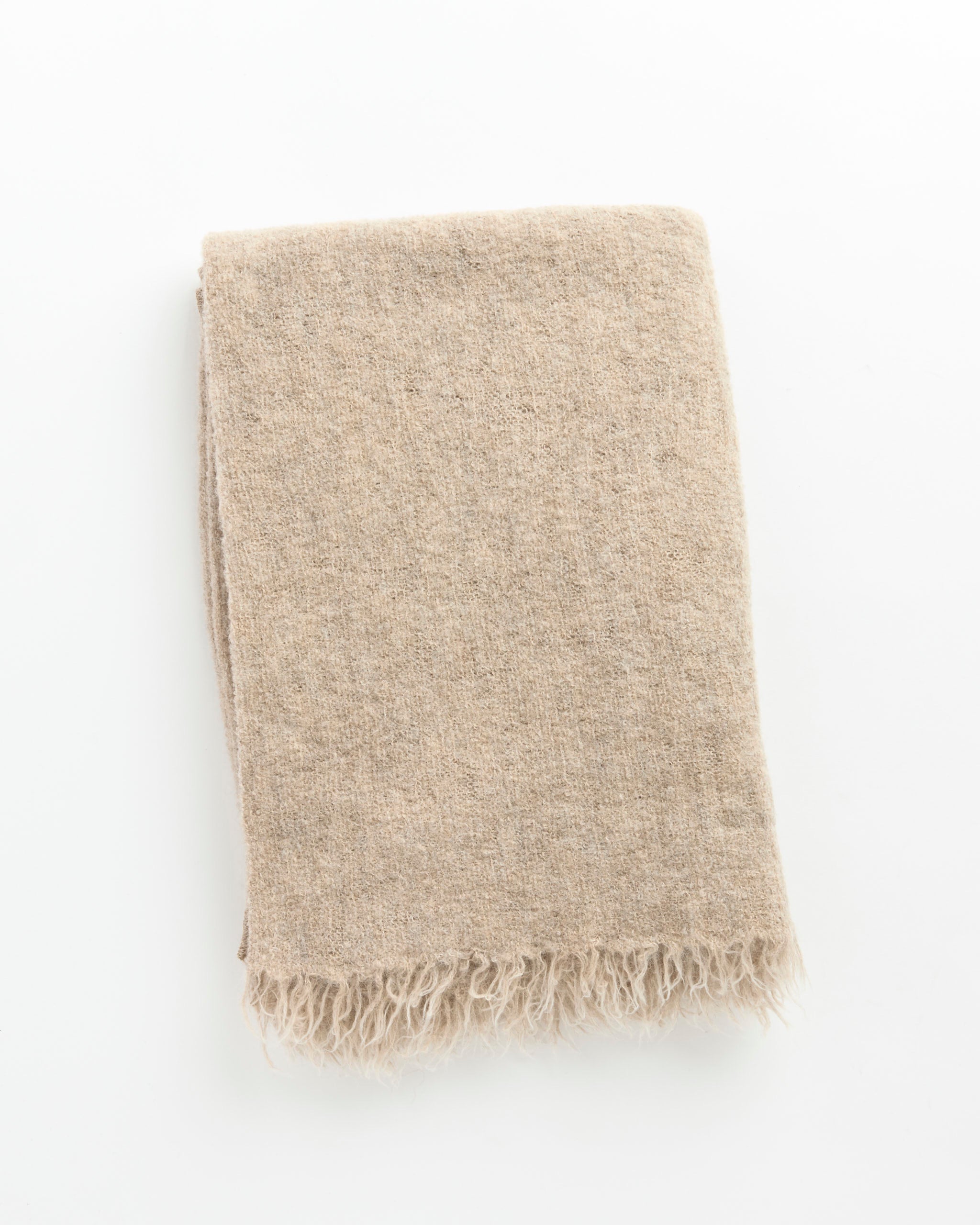 Felt Fringe Scarf in Oak