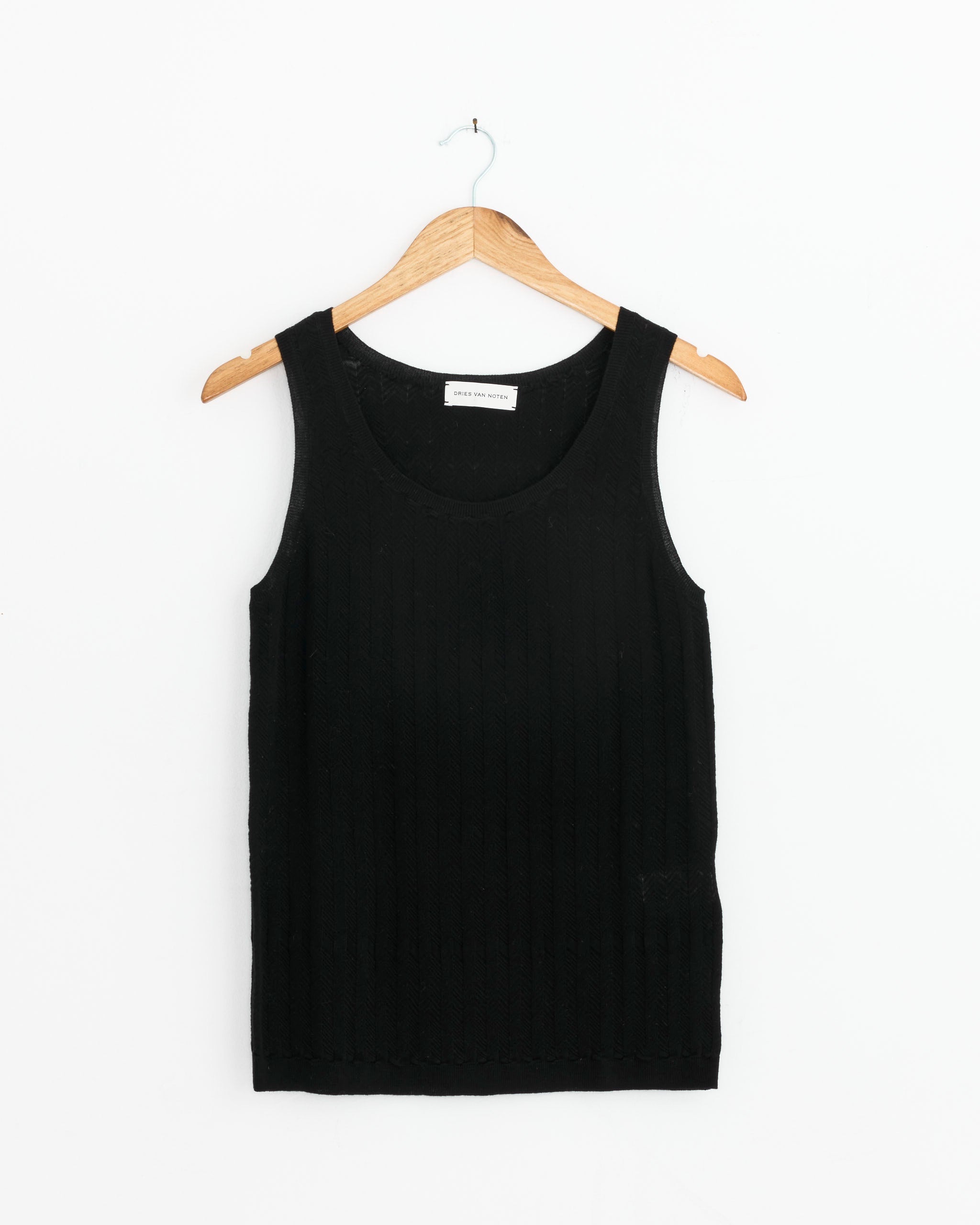 Knit Tank Top in Black