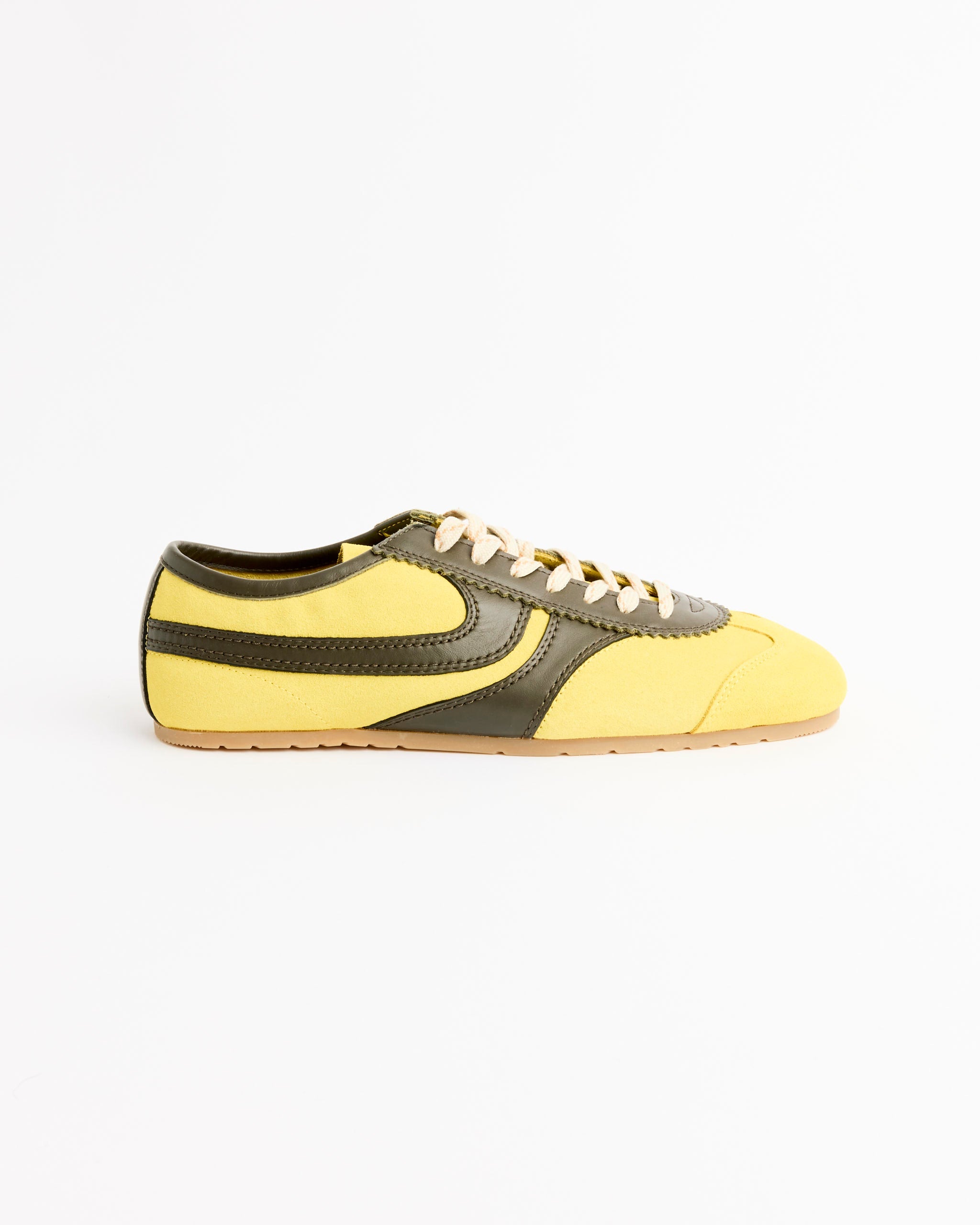 Suede Sneaker in Yellow