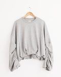 Cropped Sweater in Grey Melange