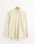 Cotton Silk Stripe Shirt in Ivory