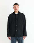 Jaco Coat in Boiled Wool Black