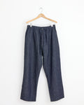 Cotton Linen Ramie Denim Pant in Navy