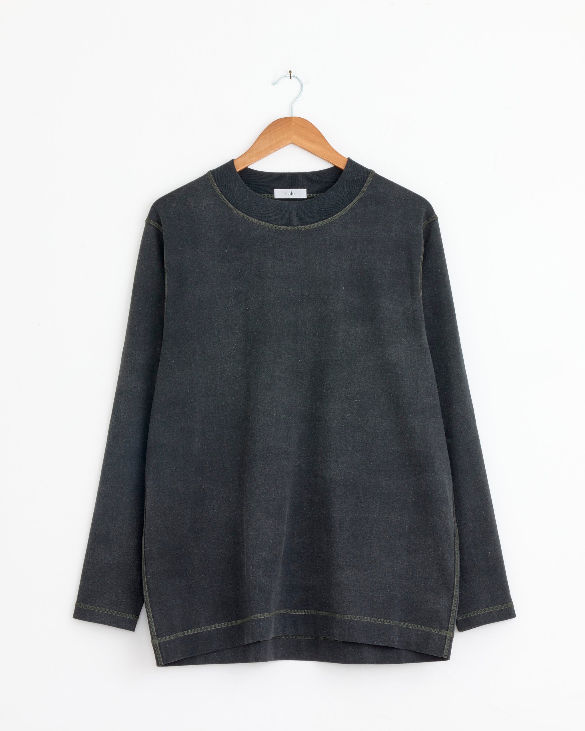Hollow Yarn Jersey Sweater in Grey Blue