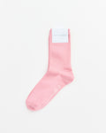 Essential Rib Trouser Crew Socks in Pink