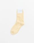 Essential Rib Trouser Crew Socks in Butter