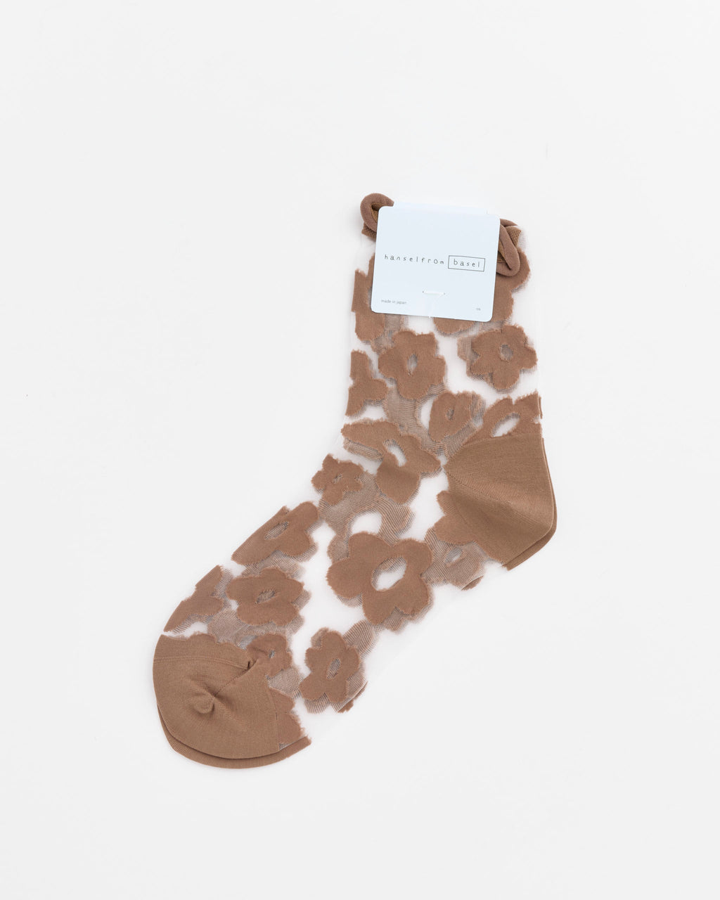 Pop Sheer Short Crew Socks in Mocha