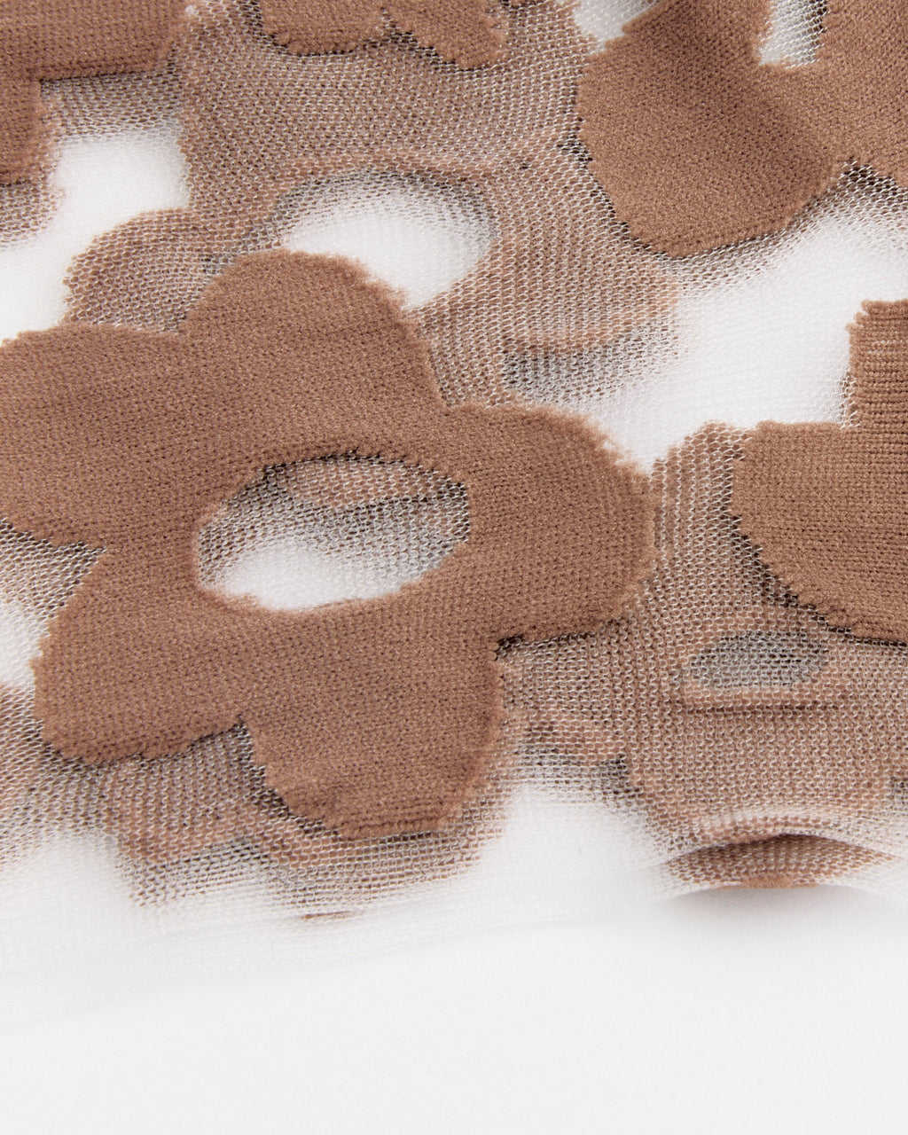 Pop Sheer Short Crew Socks in Mocha