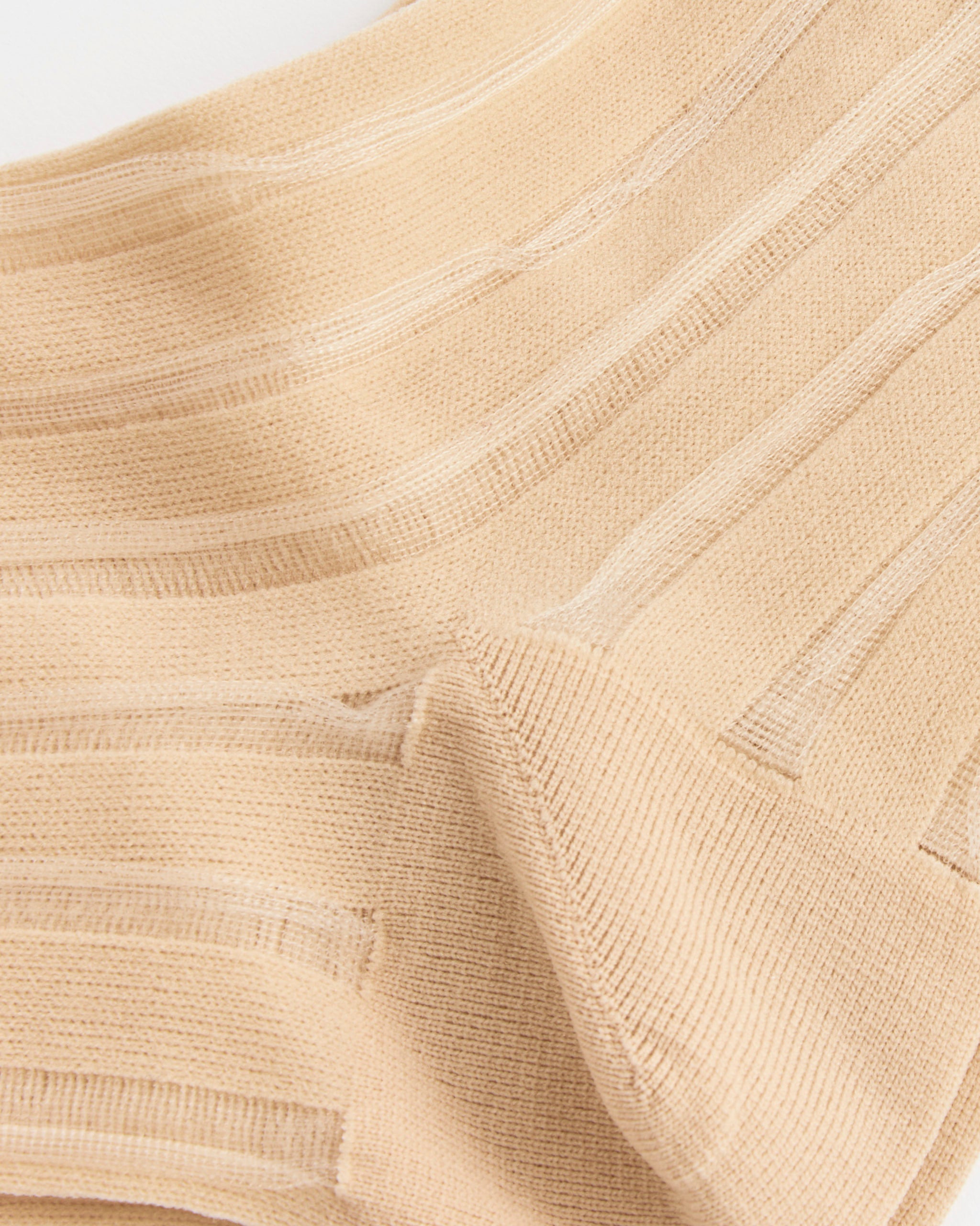 Mykonos Sheer Short Crew Socks in Nude