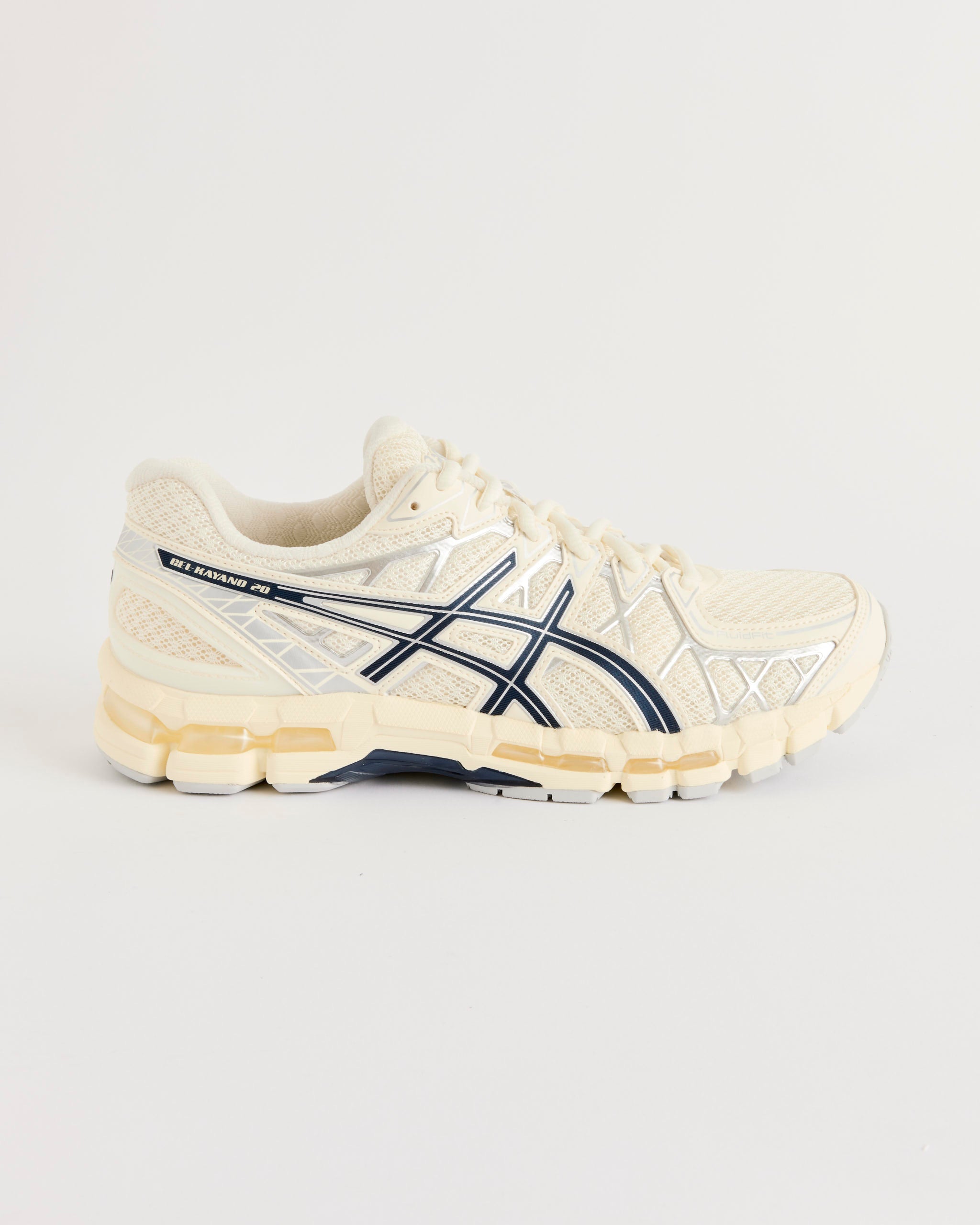 Gel Kayano 20 in Cream/Independence Blue