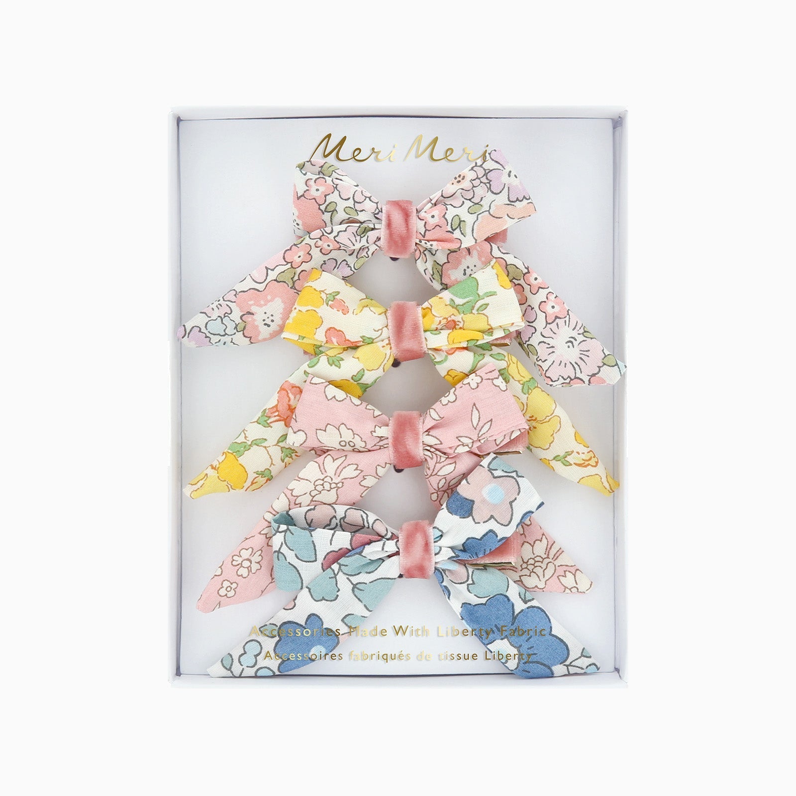 Meri Meri Floral Pattern Bow Hair Clips