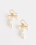 Caroline Earrings in White Pearl
