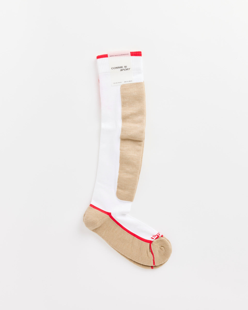 The Ski Socks in Camel/Flame Trim