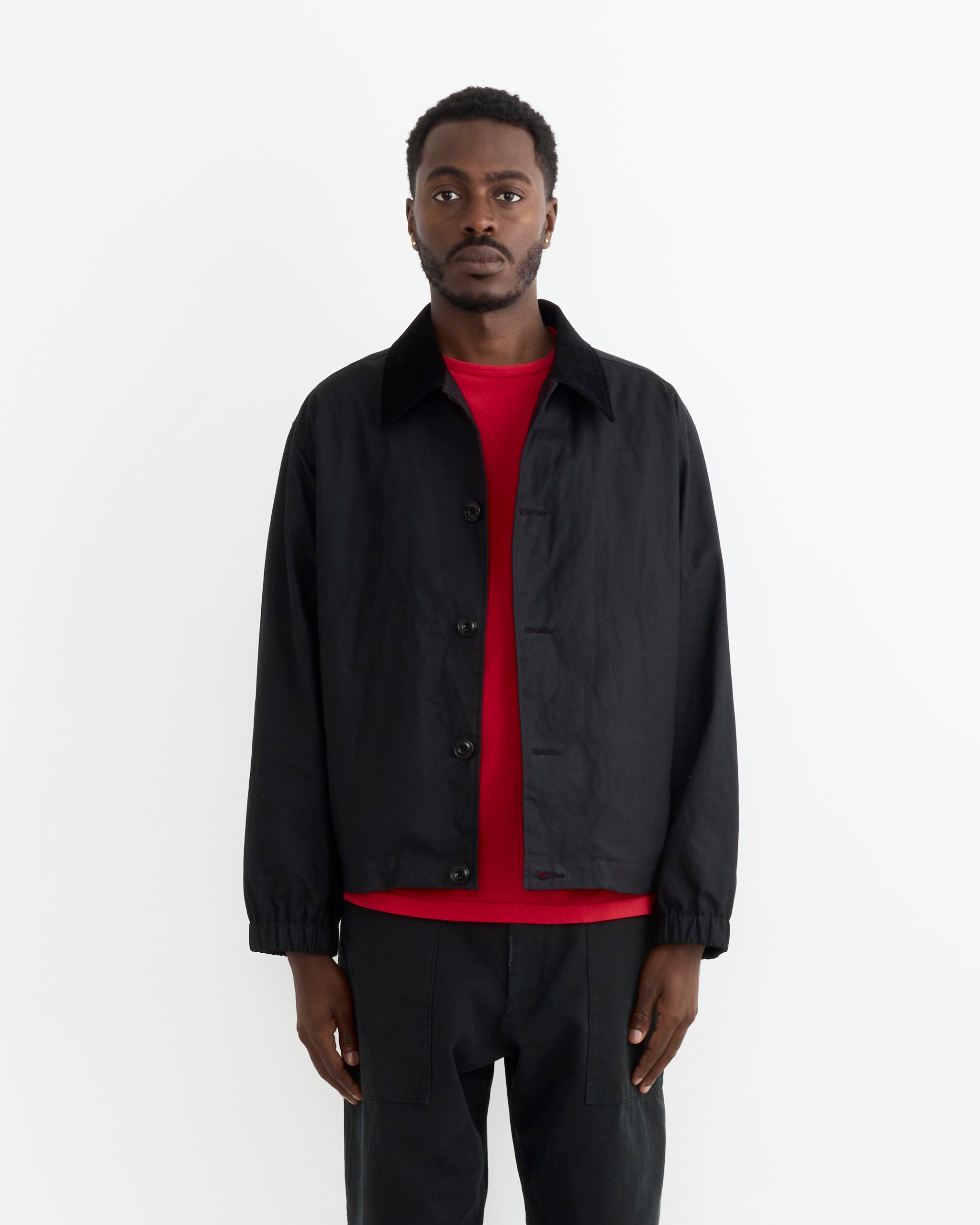 Blakey Jacket in Waxed Cotton Black