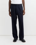 West Coast Pant in Wool Gabardine Navy