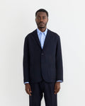 Blazer in Wool Gabardine Navy