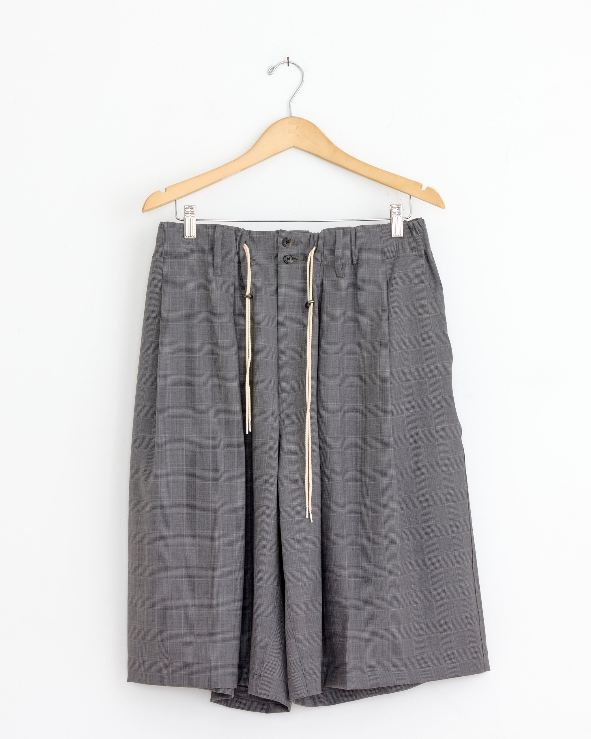 Circular Short Pant in Glen Check