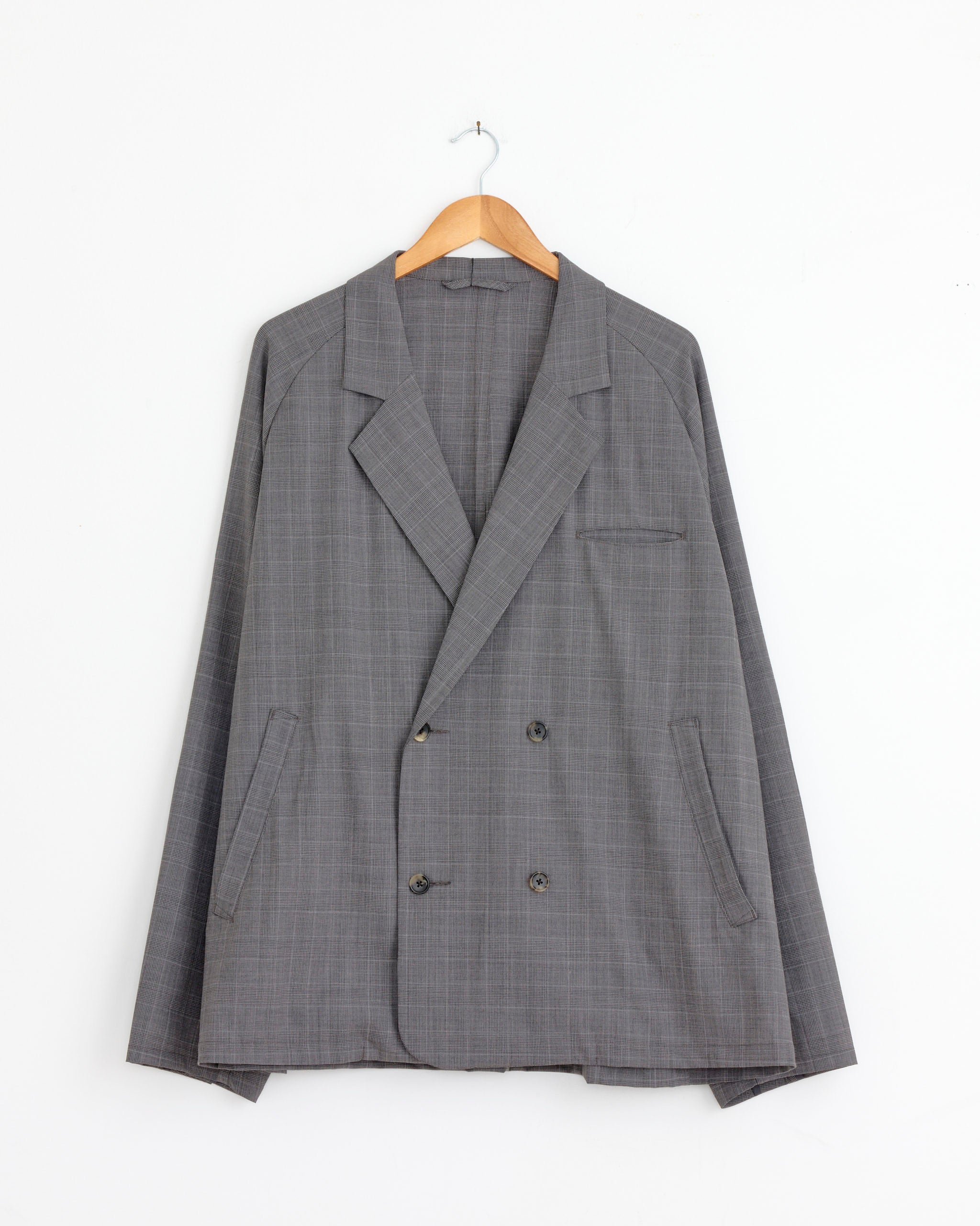 Double Breasted Jacket in Glen Check