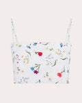Walton Floral Cotton Poplin Crop Top