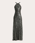 Calixta Sequined Jersey Gown