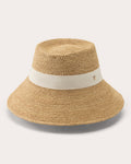 Clover Crocheted Raffia Bucket Hat