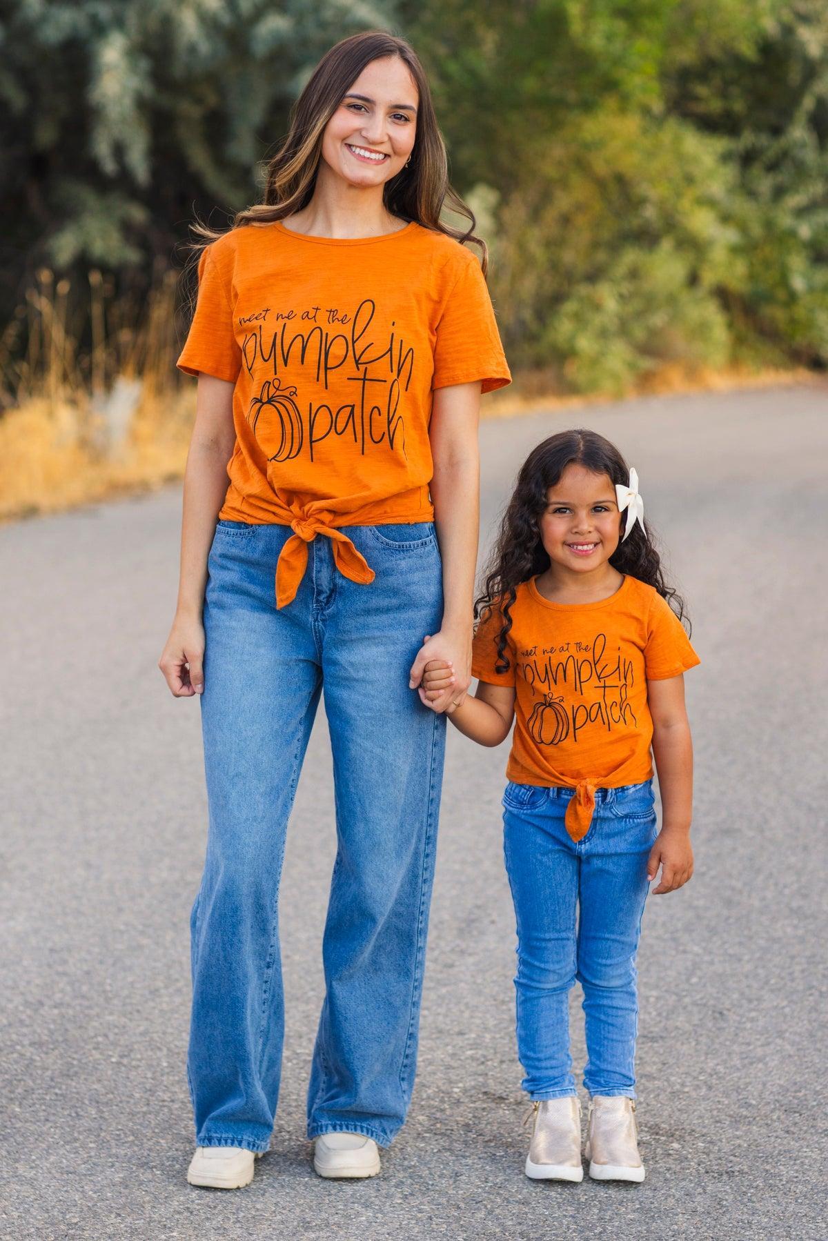 Mom & Me - "Meet Me at the Pumpkin Patch" Tie Top