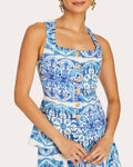 Elena Printed Tailored Vest Top