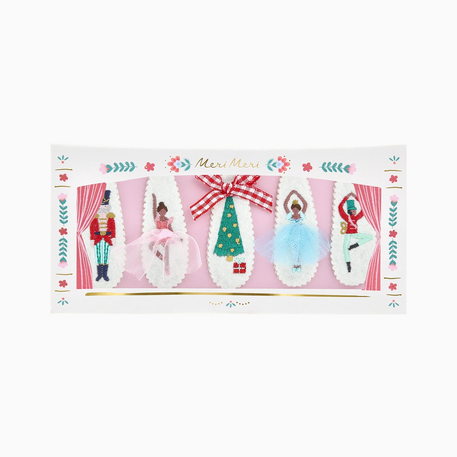 Meri Meri Embroidered Nutcracker Hair Clips