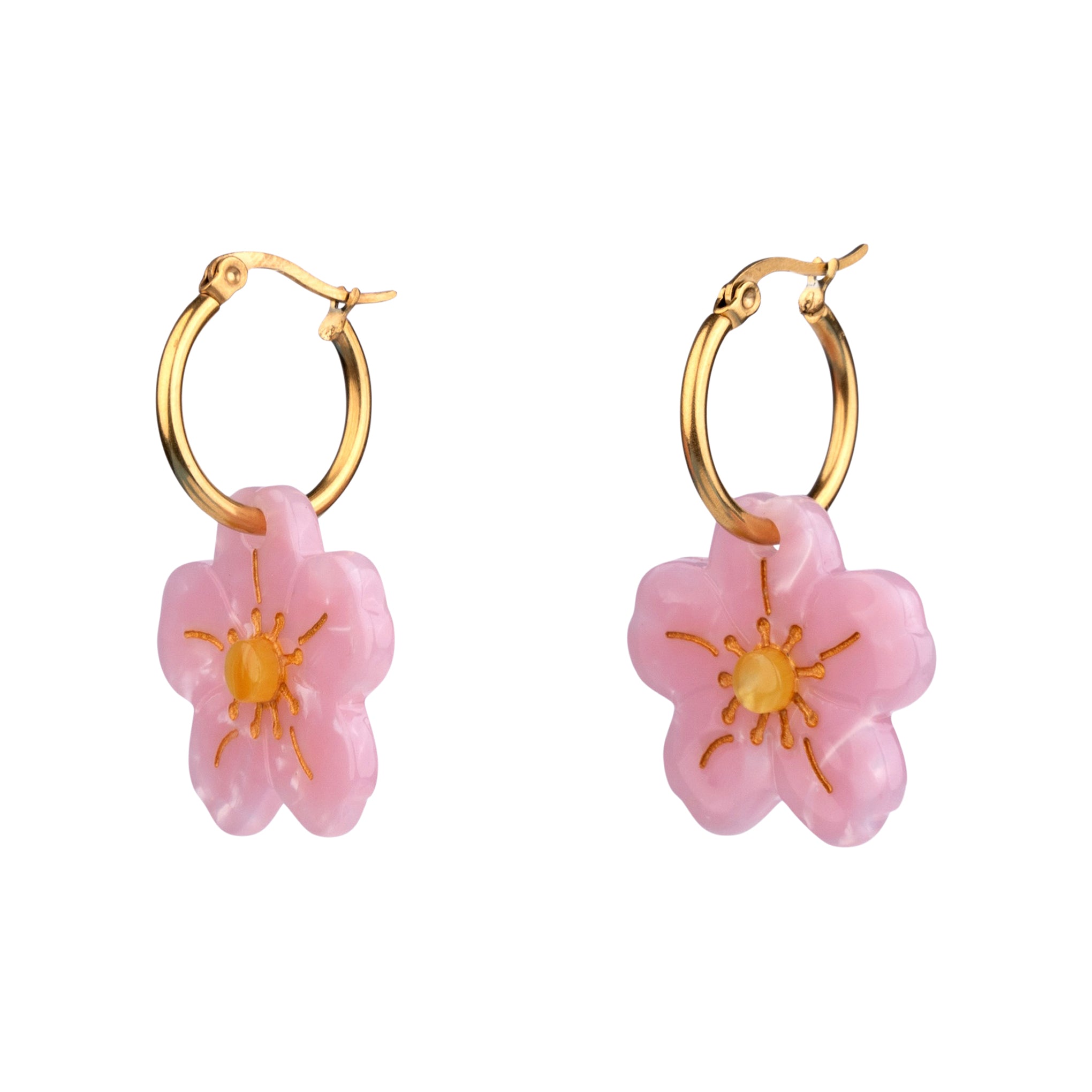 Coucou Suzette Flower Hoop Earrings - Sakura