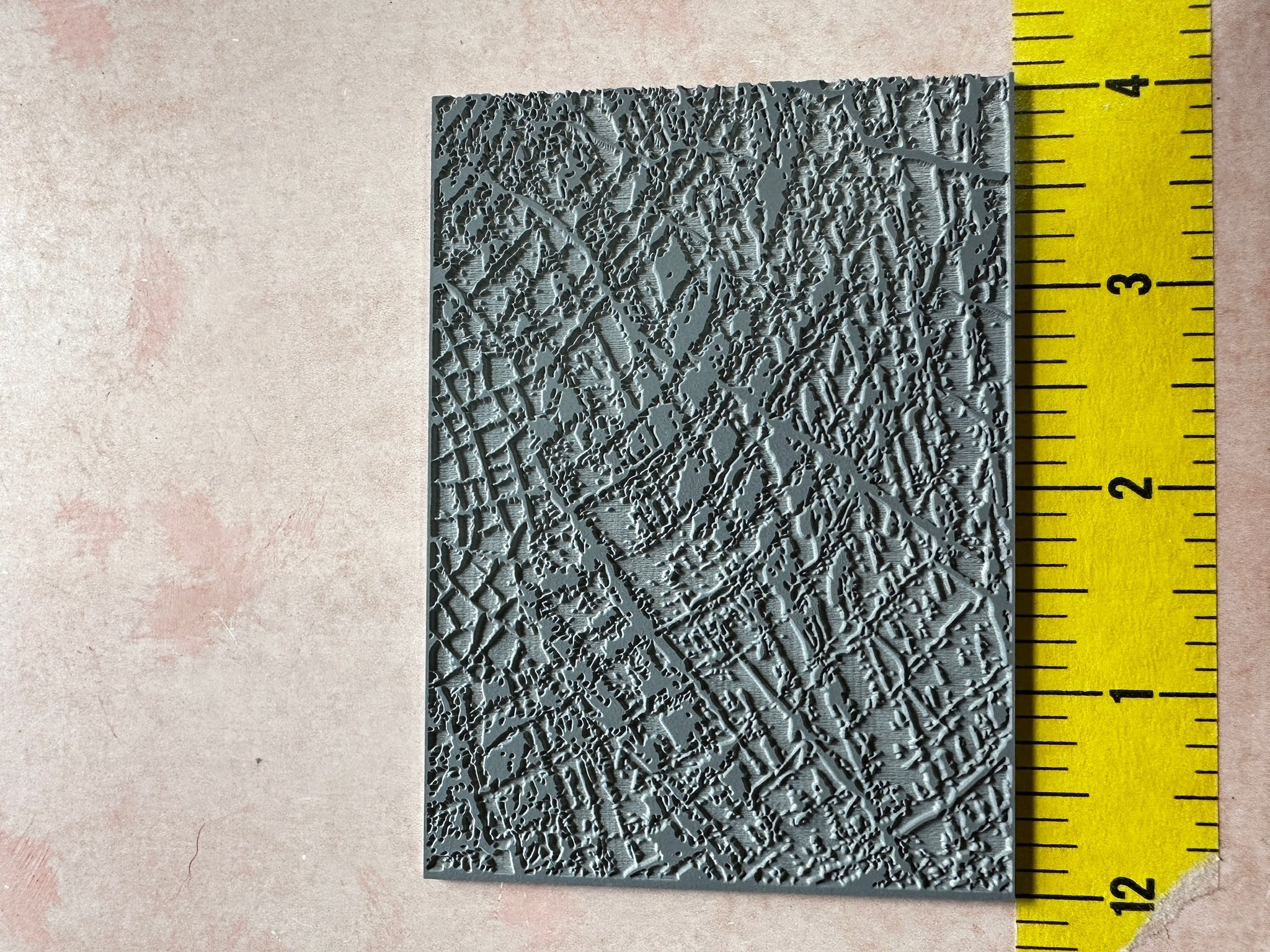 Tree Rings Wood Grain polymer clay rubber stamp texture