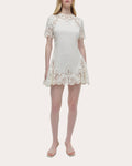 Morrigan Embroidered Short-Sleeve Mini Dress