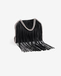 Fringe Chain Detail Handbag Black