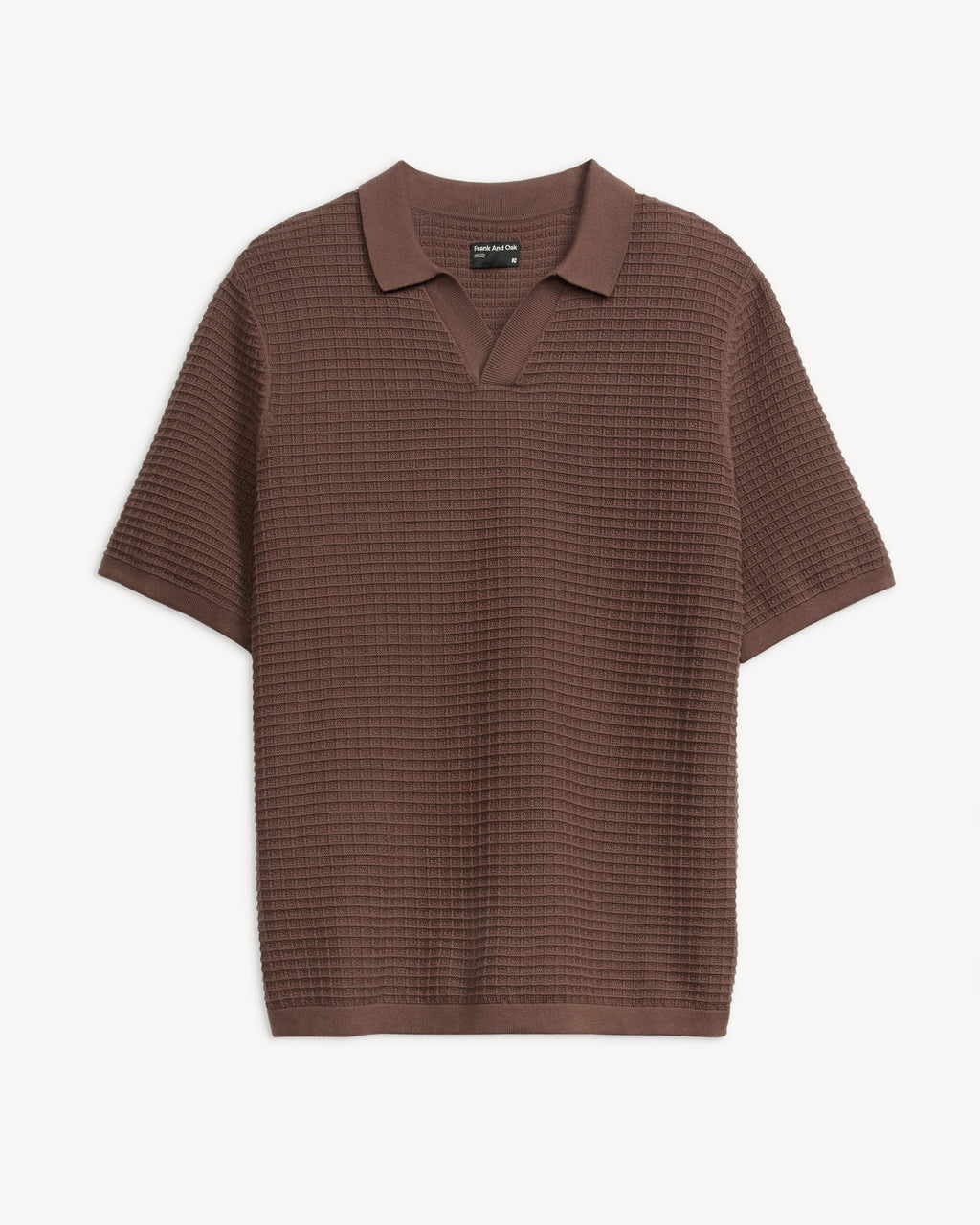 JOHNNY COLLAR WAFFLE KNIT