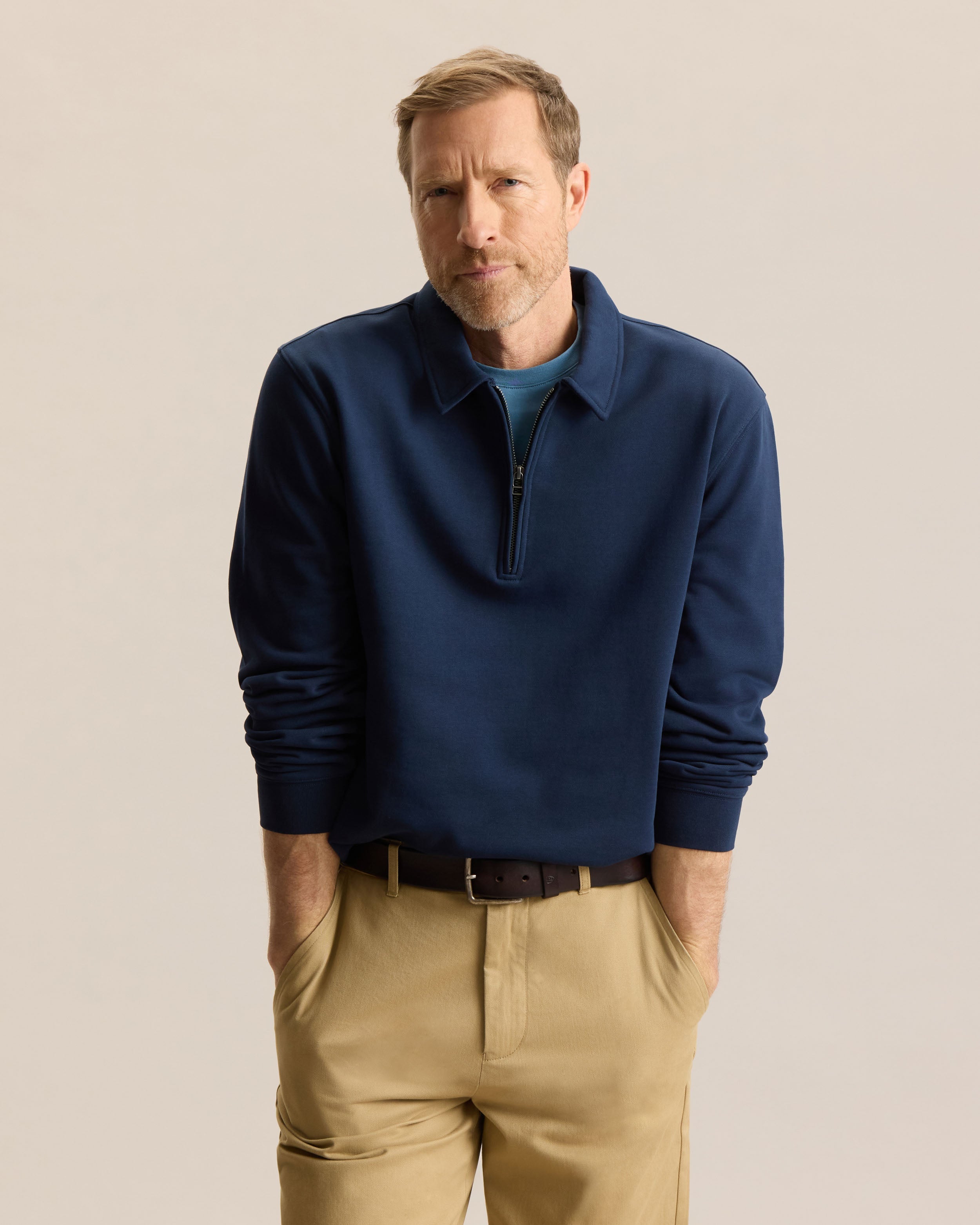 ESSENTIAL QUARTER ZIP SWEATSHIRT