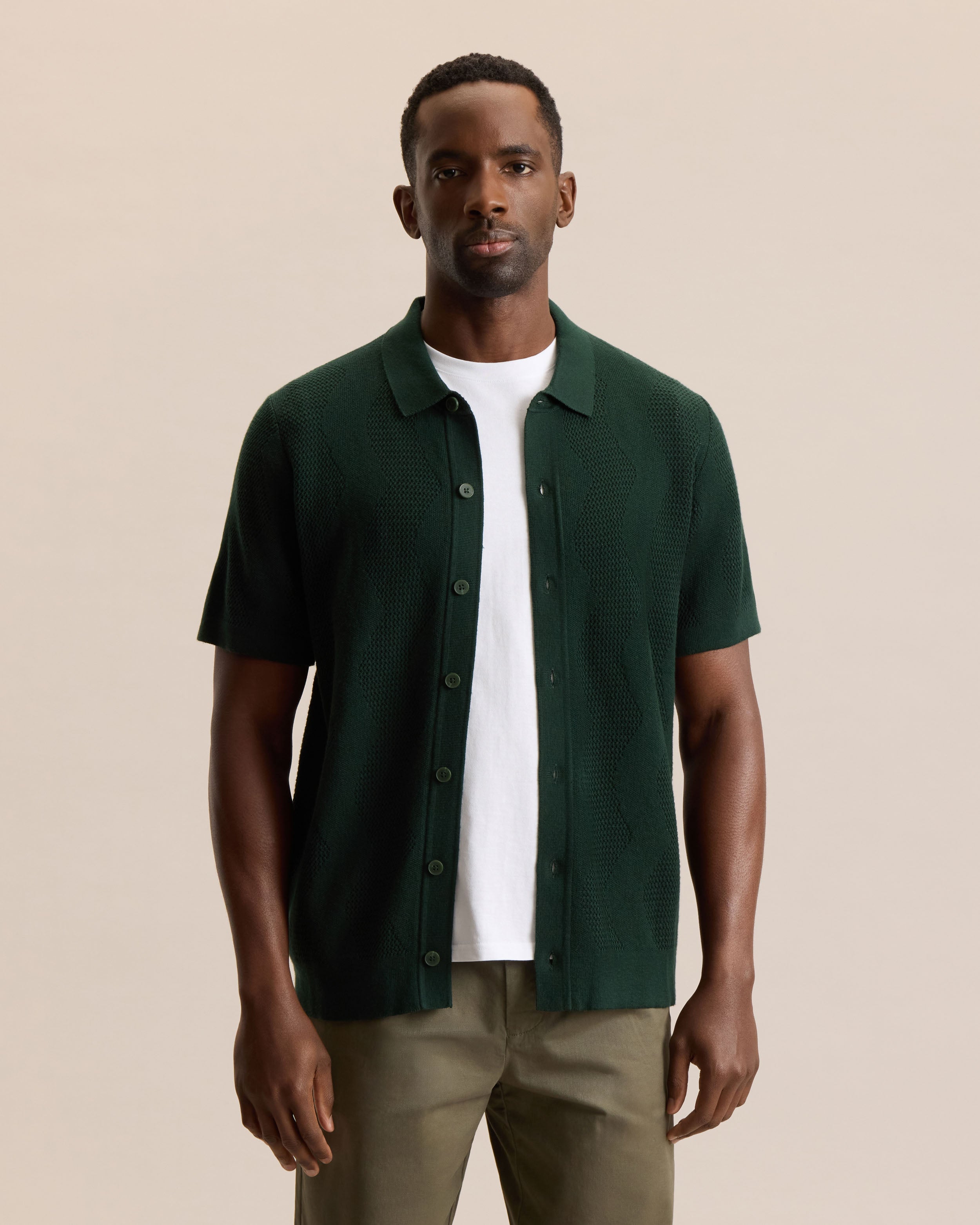 PATTERN KNIT SHIRT