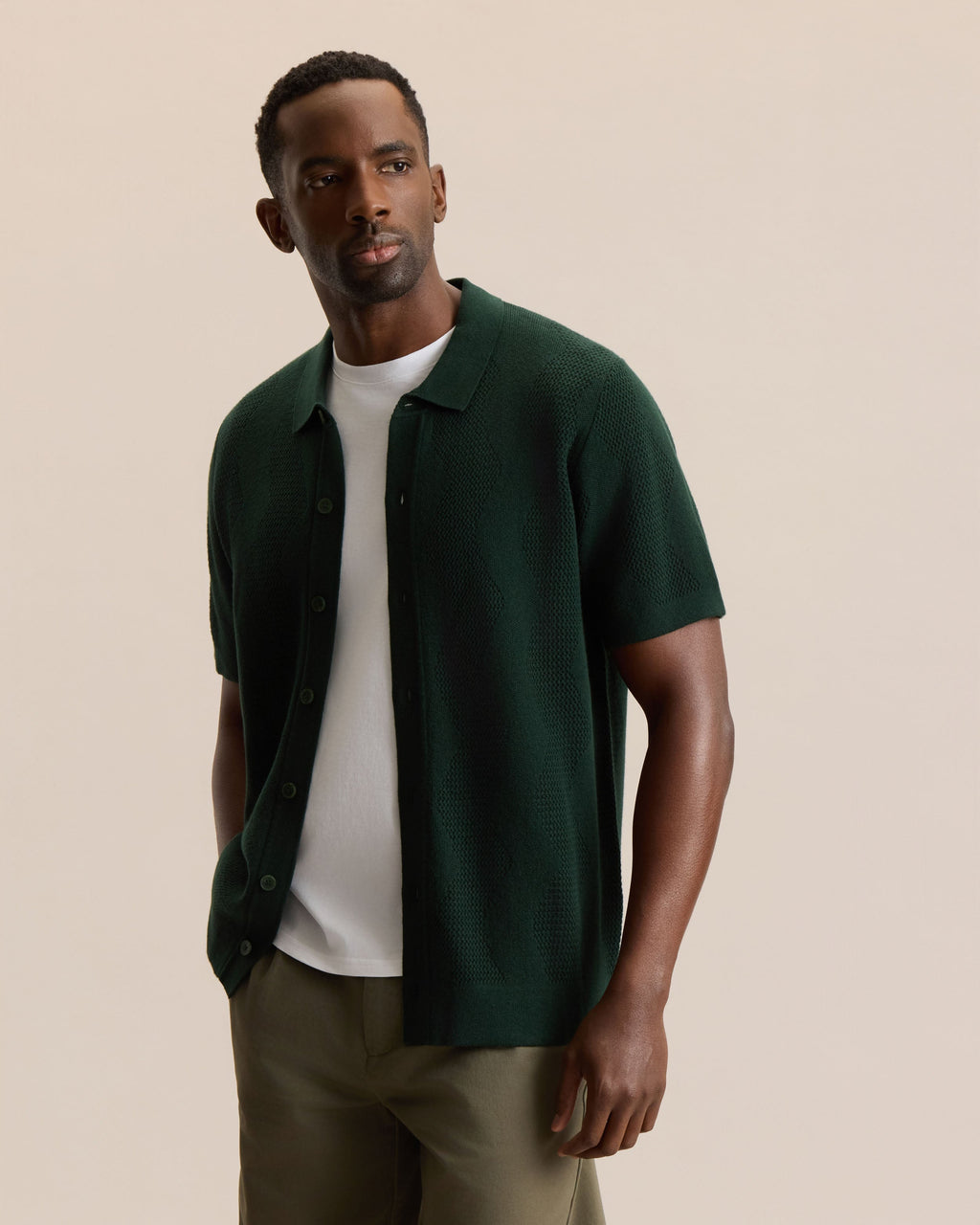 PATTERN KNIT SHIRT
