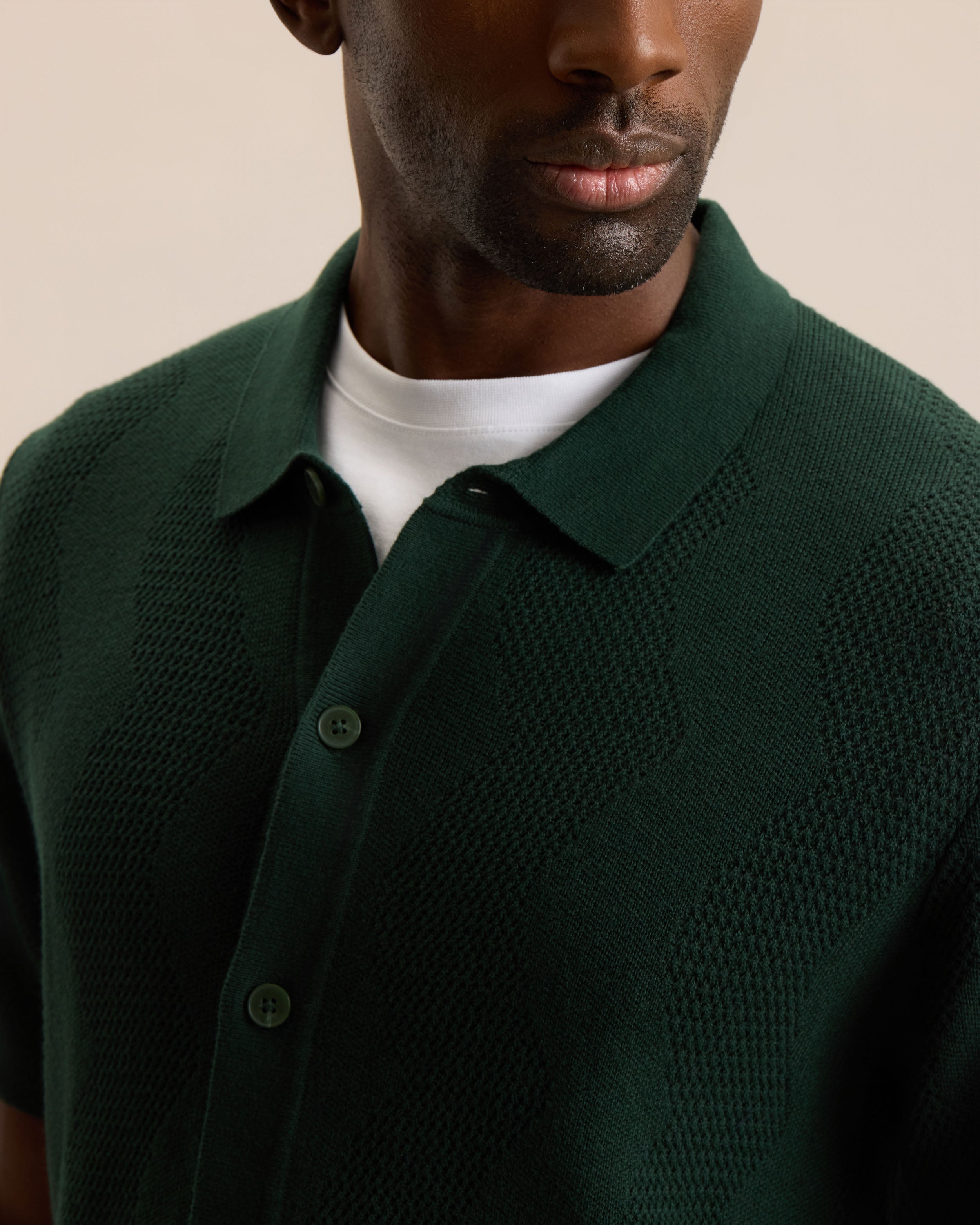 PATTERN KNIT SHIRT