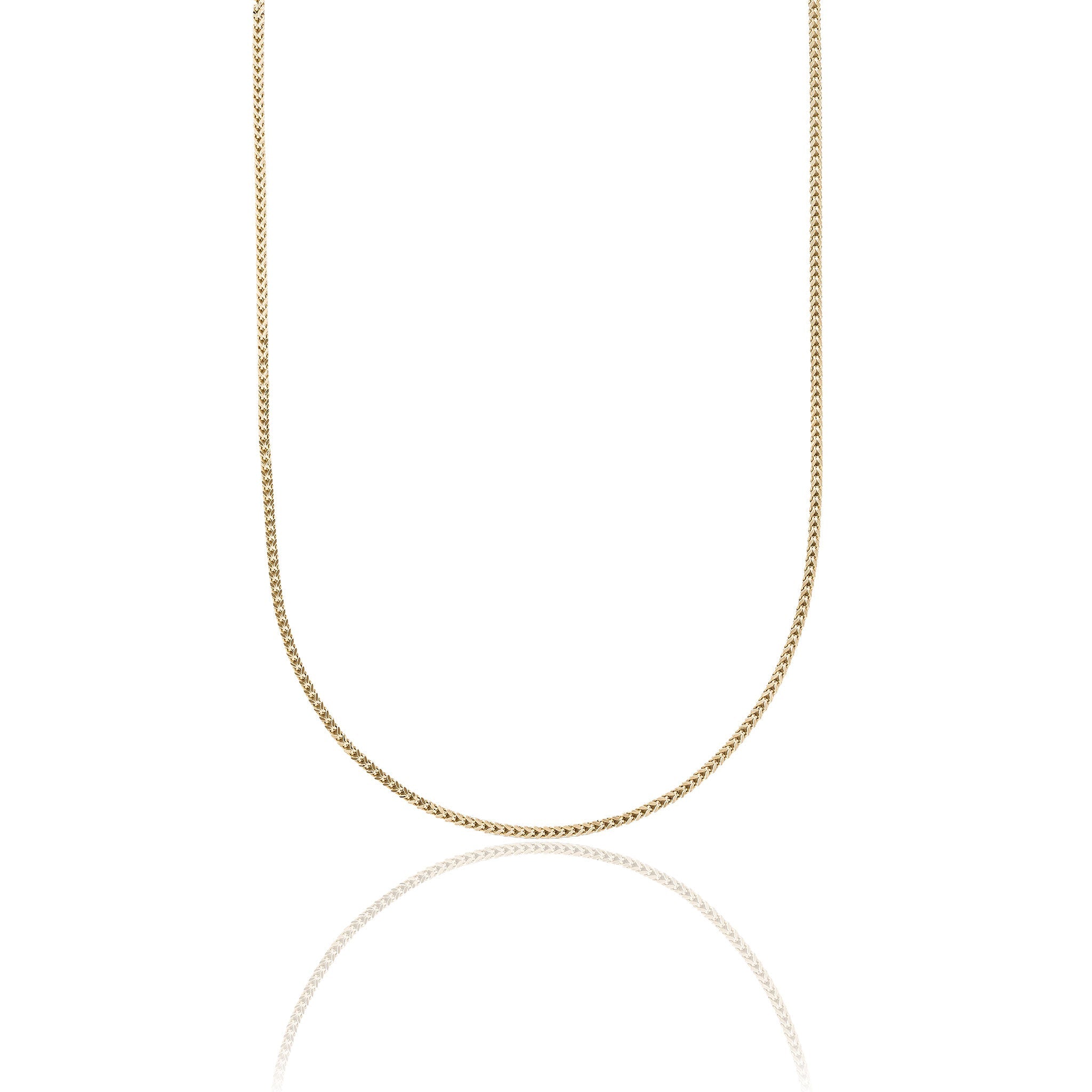 Franco Necklace in Hollow Yellow Gold - 2mm