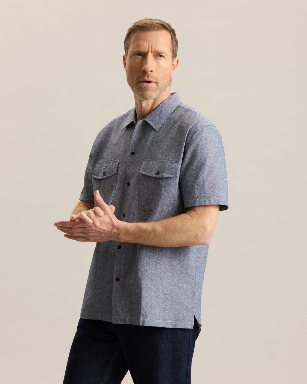 LINEN CHAMBRAY SHIRT