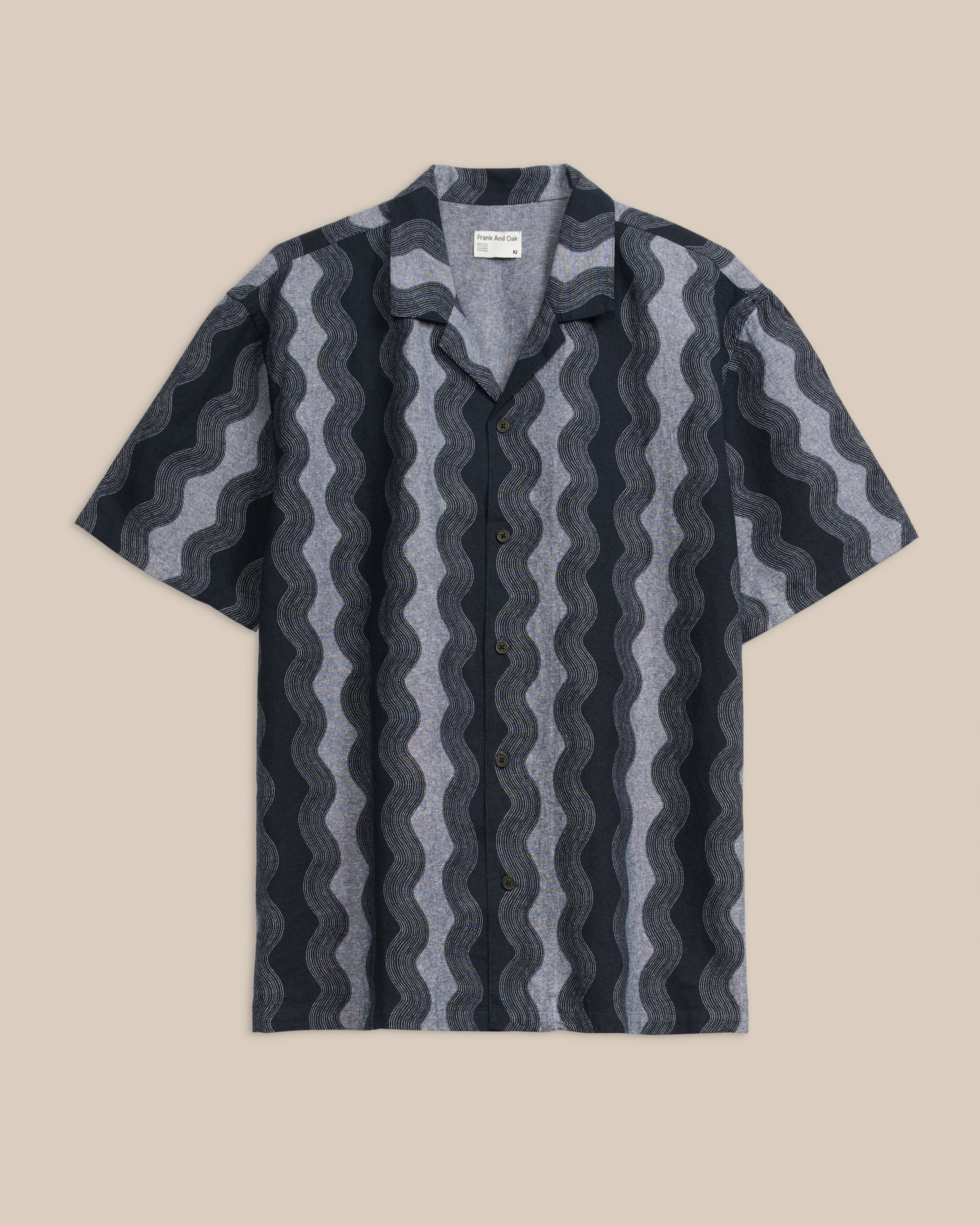 PRINTED CHAMBRAY RESORT SHIRT